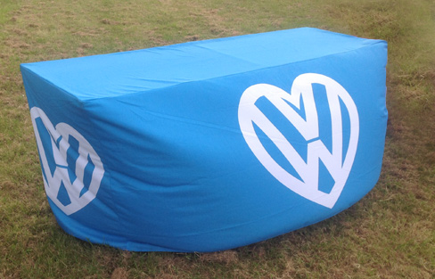 Blue I love VW Table Cloth
